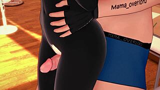 my girlfriend dresses as enderman to play in bed, hentai 3d minecraft style