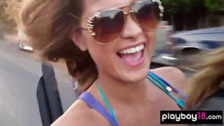 Playboy Model Chelsie Aryn Strips Naked in Desert Outdoor Scene