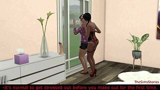 sims 4 straight girl experiences first scissoring with lesbian seductress