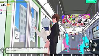 Intense Blowjob And Creampie In Elevator From Loop Train H-Game!