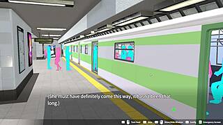 Intense Blowjob And Creampie In Elevator From Loop Train H-Game!