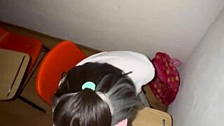 Mexican Schoolgirl Sucks Dick and Rides in Classroom