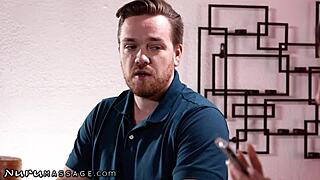 Brunette masseuse Hime Marie gets banged by her jealous colleague in interracial nuru massage with monster cock