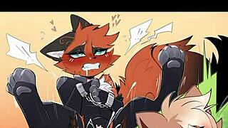 伪娘毛绒控荡妇在狂野行动中强势支配