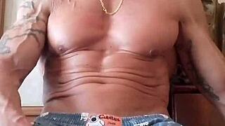 Stroking my thick cock for a massive cum release