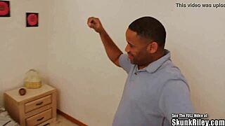 Thin masked wife fucking big black cock interracial milf brunette petite 😈