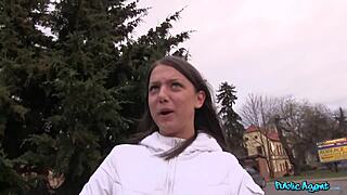 PublicAgent - Teen 18+ College Babe With Tight Petite 18+ Body Experiences Her First Huge Cock In Hotel Room