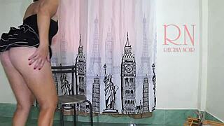 Regina Noir Poses Naked in Double Pussy Show!