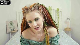 Stepsister with dreadlocks Dolly Rud sucked and went all in
