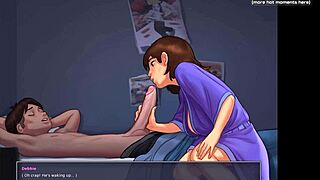 Gorgeous Milf Breastfeeding in Horny Anime Game Saga Moments