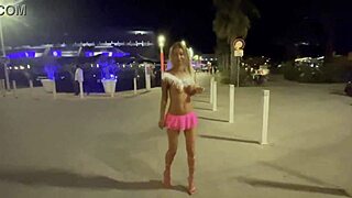 Monika Fox Naked At Restaurant Dinner Then Night Walk