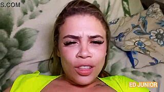 Cam Girl Fucks Well-Endowed Without Condom in Front of Client?