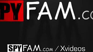 Spyfam pervert stepbro stalks stepsister sunbathing intensely