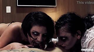 Yo, check these Brazilian ghosts Agatha Ludovino and Lady Snow giving it up for Halloween!