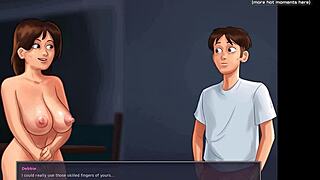 Gorgeous Milf Breastfeeding in Horny Anime Game Saga Moments