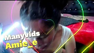 She does deepthroat with spit