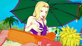 Tsunade and Naruto Uzumaki have intense sex in this Naruto hentai with big tits and creampie 😈