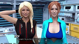 Stranded in space, he meets step sisters.