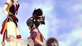 Ganyu Keqing Xiangling Xinyan Futanari Sex