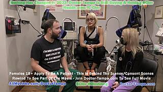 Doctor Tampa gives Channy Crossfire a gyno exam