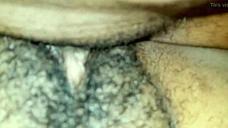 Rubbing hard clit on her creamy ebony hole tonight