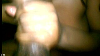 ebony sucking my cock while teasing with her pussy and tits