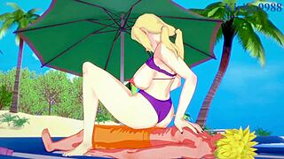 Tsunade and Naruto Uzumaki have intense sex in this Naruto hentai with big tits and creampie 😈