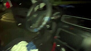 i stopped the car in the street to hang out with my beautiful brunette friends and had a great time.