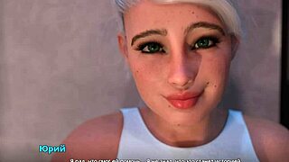 Young beauty in 3D cartoon gets naked for her friend and girlfriend