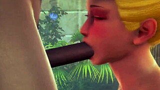 Asian girl in cosplay doggystyle sex in bath