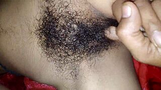 Beautiful Indian bhabi’s fast-paced pussy fucking scene
