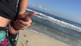 two girls watch me on the beach and i invite them to join