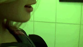 Real raunchy couple sex in public restroom!
