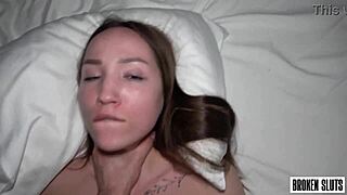 quiet, mum will hear us fucking in bedroom. she nearly caught our loud moans!