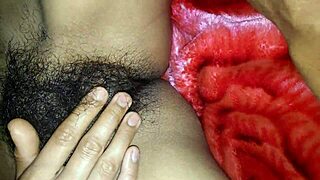 Indian wife gets her beautiful pussy fucked fast