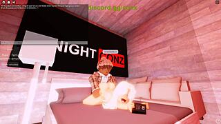 Roblox色情游戏金发妹弯腰后入