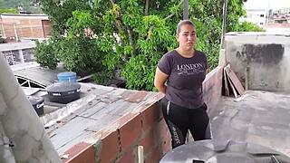 i discover my stepsister smoking on the roof and while she sucks my dick she asks me to fuck her so i don't tell my stepmother - part 1