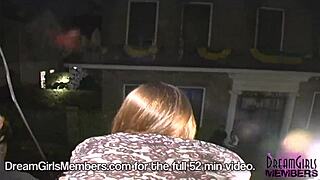 Two hotties flash tits on Mardi Gras balcony, wow!