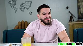 Stepson and stepdaughter in sexual experience with gold digging stepmother