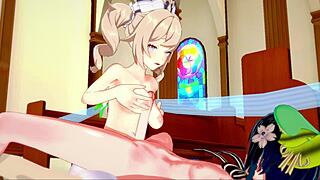 Genshin Impact Hentai: Barbara And Venti Having Sex In Church?