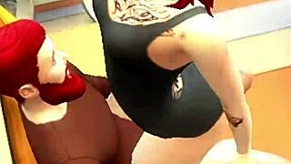 Redhead in cuckold scene with pussy licking and fucking