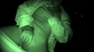 Skinny blonde teen 18+ masturbates solo in snowy public night with natural tits