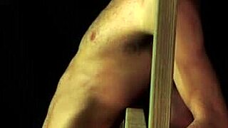 Fit twink bound as slave for hardcore cock action