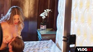 Former Machine Kayley Gunner Plays with Cum Bazooka