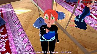 Gwen Tennyson engages in detailed sex in front of the mirror with full POV preview.