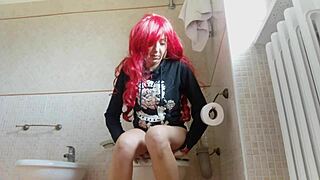 hidden cam catches wet bathroom action, oh yeah!