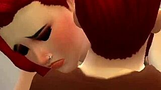 Redhead in cuckold scene with pussy licking and fucking