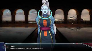 In Dragon Ball Divine Adventure, the milf with big tits faces a monster cock