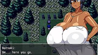 Tanned Girl Natsuki In Hentai Game Ep 9 Relieves Herself At Night In Forest!