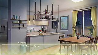 Summer Clover Harem Hentai Game Ep 3 Blonde Nun Orgasms During Rough Blowjob